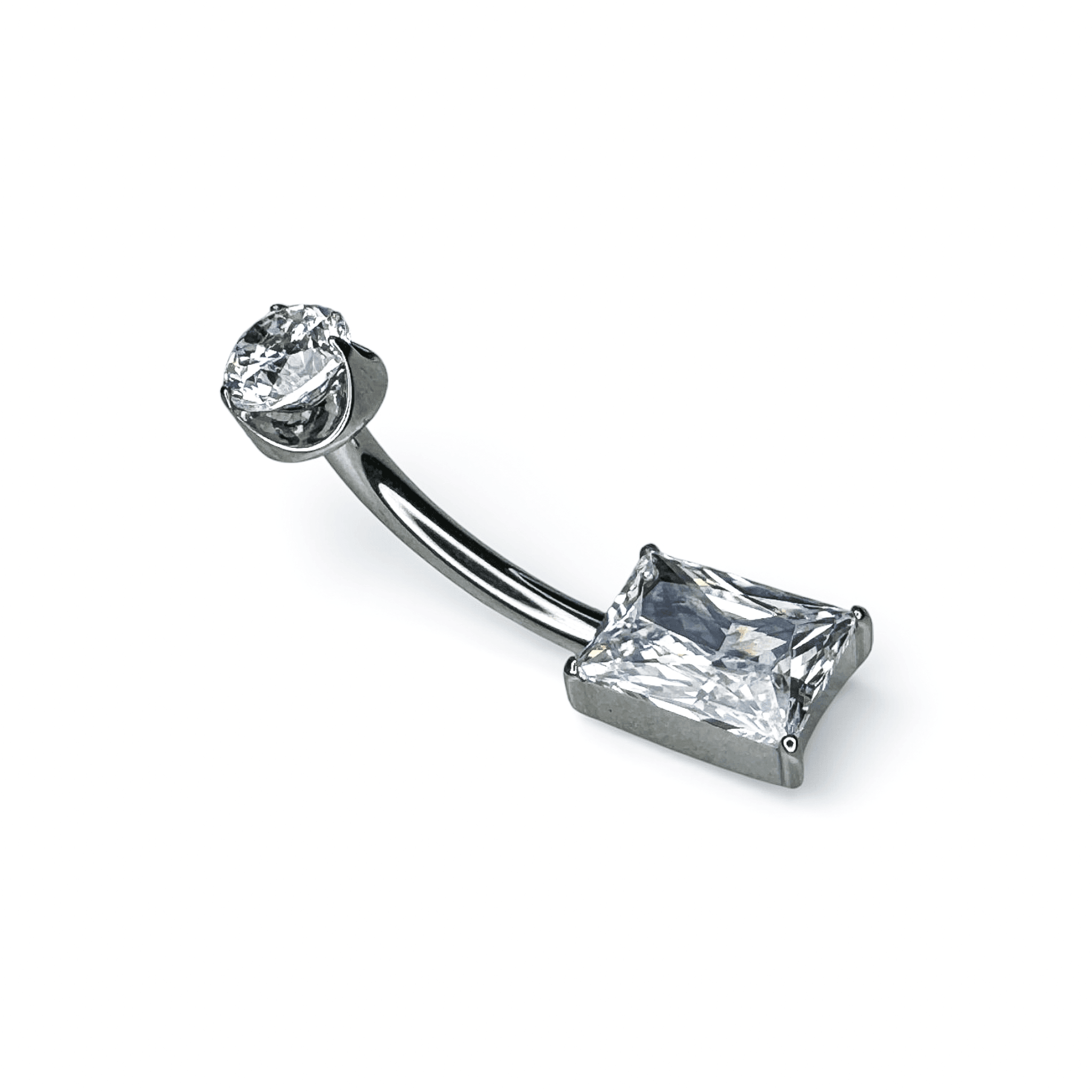 Rectangular Gem Navel